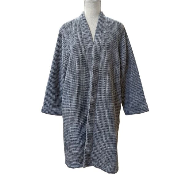 Parachute Women's Grey Knit Cotton Textured Long Cardigan Size M - Picture 1 of 9